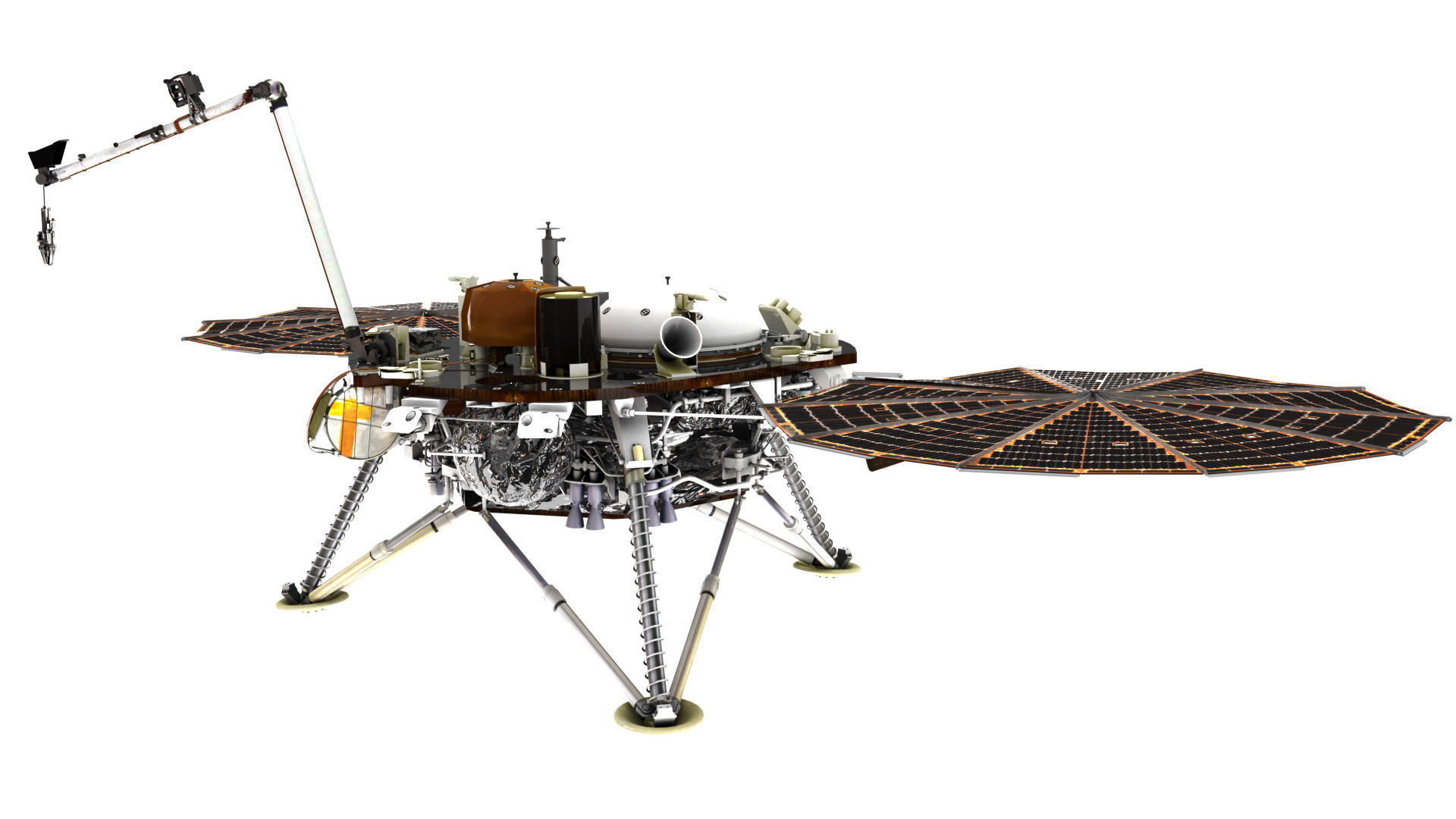Insight lander Low-poly 3D model_6