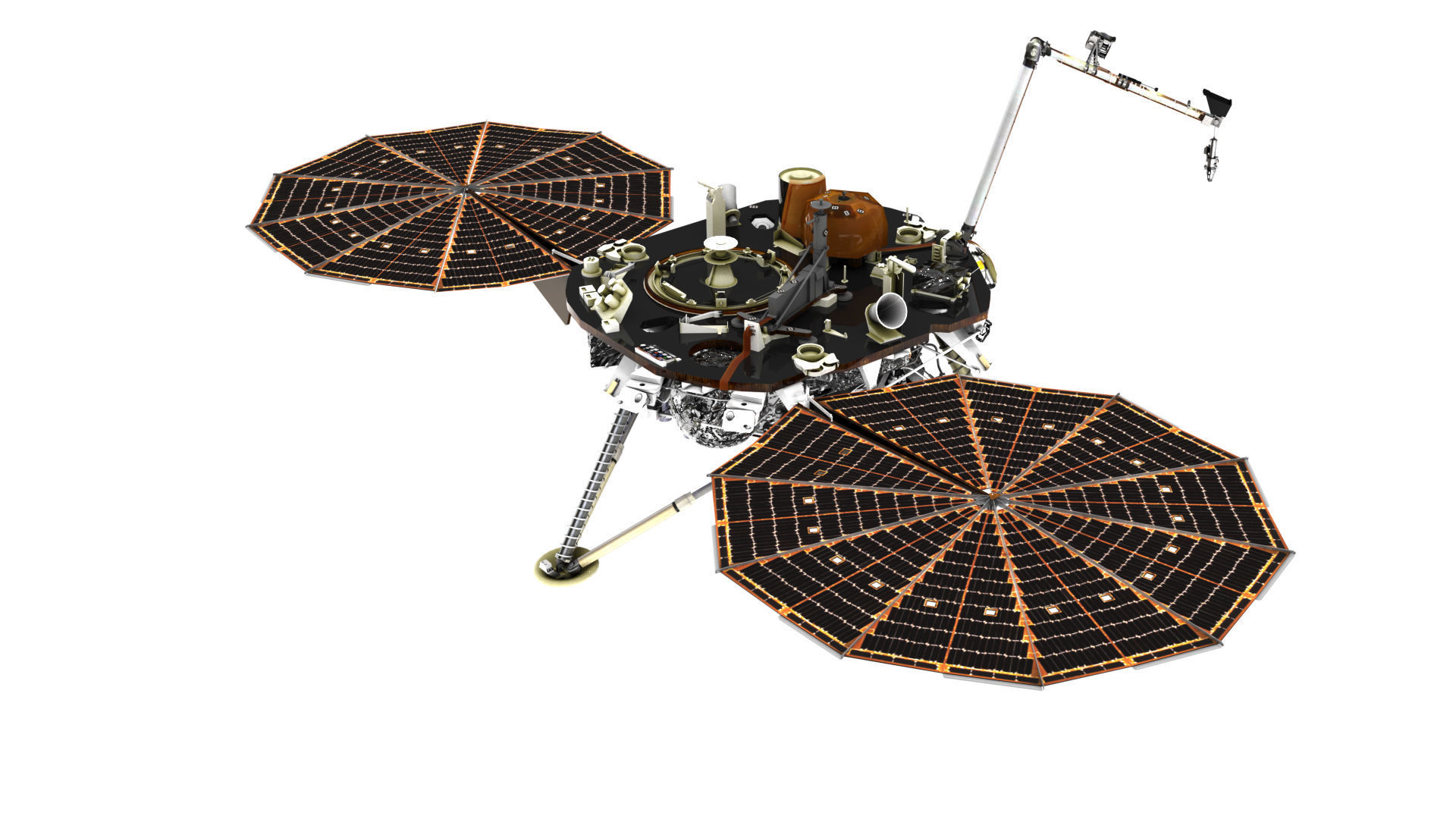 Insight lander Low-poly 3D model_4