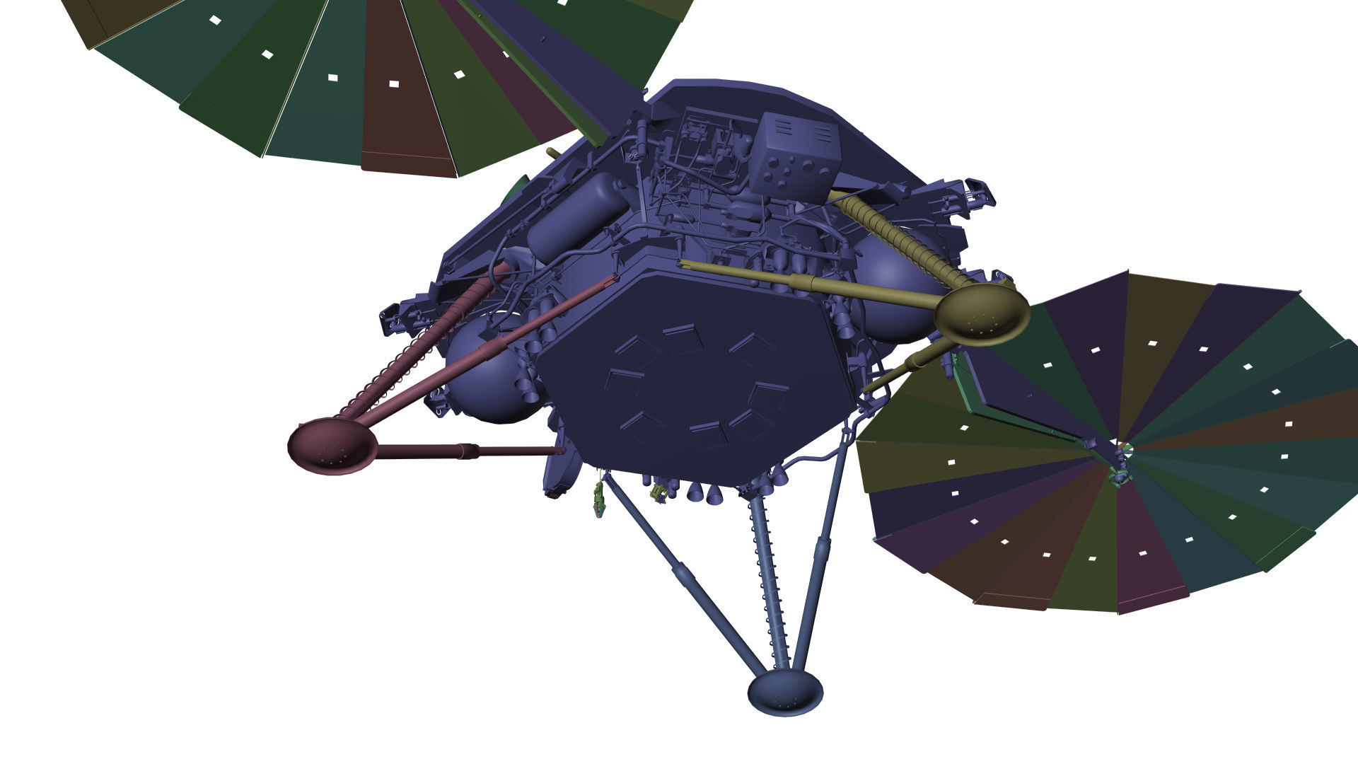 Insight lander Low-poly 3D model_9