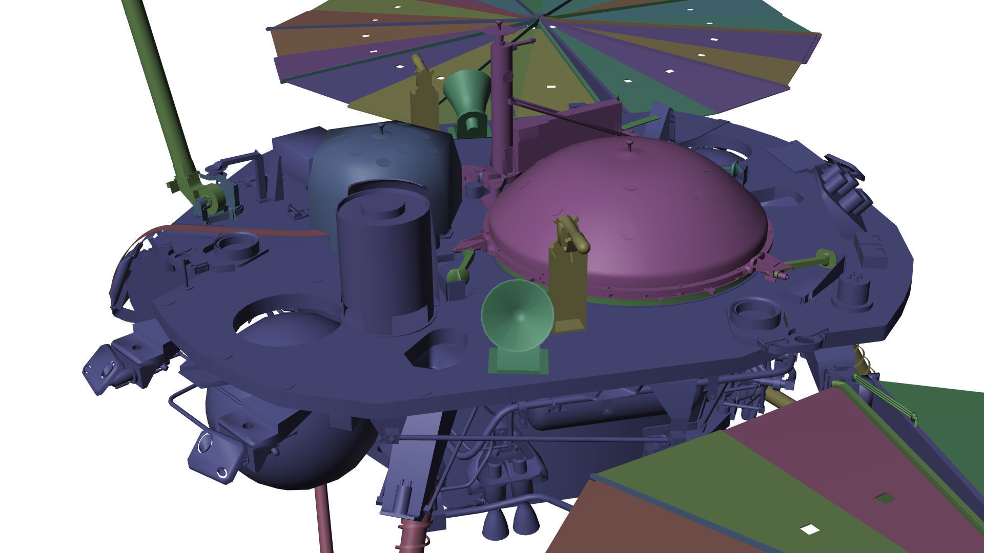 Insight lander Low-poly 3D model_13