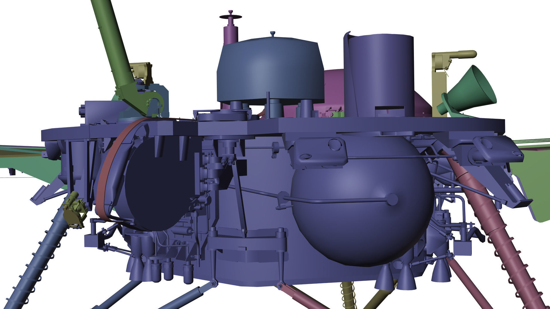 Insight lander Low-poly 3D model_12