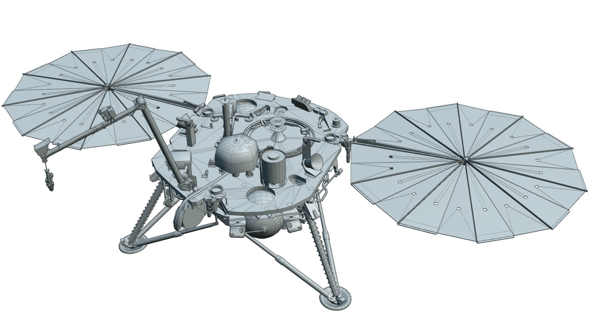 Insight lander Low-poly 3D model_18