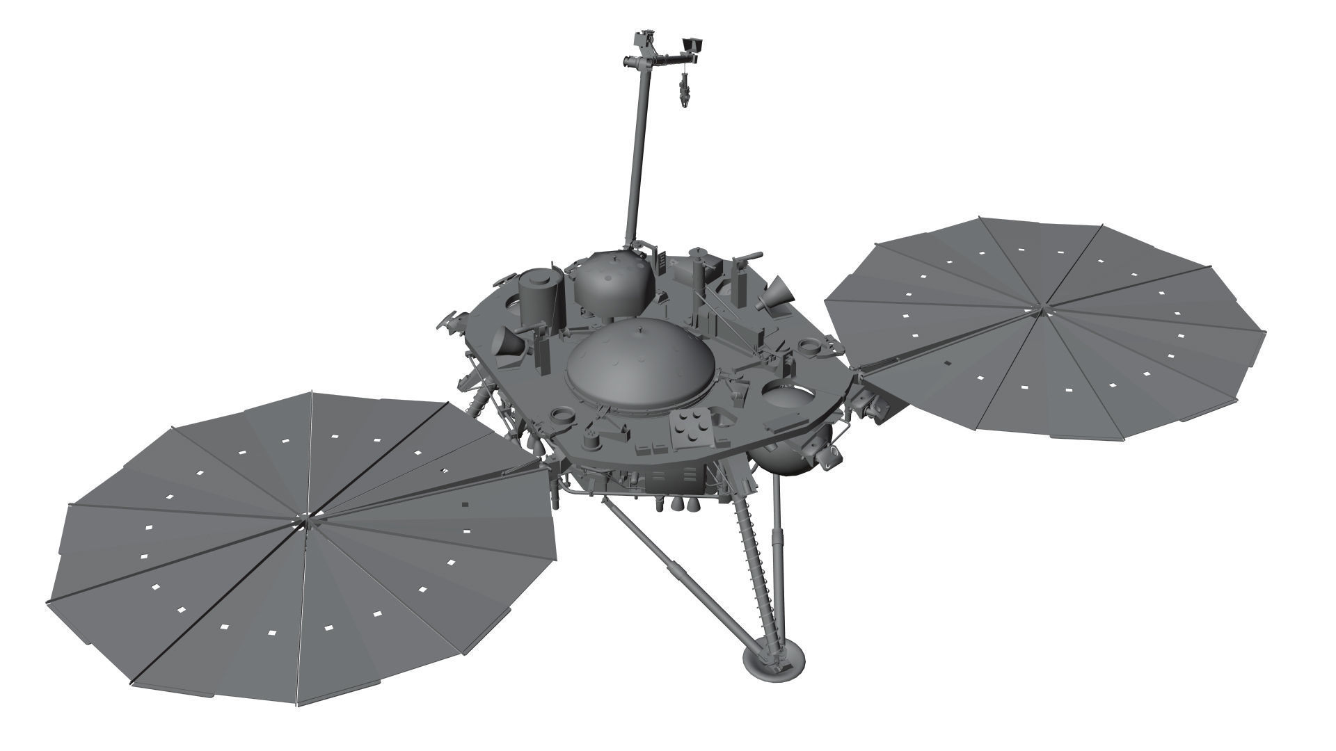 Insight lander Low-poly 3D model_16