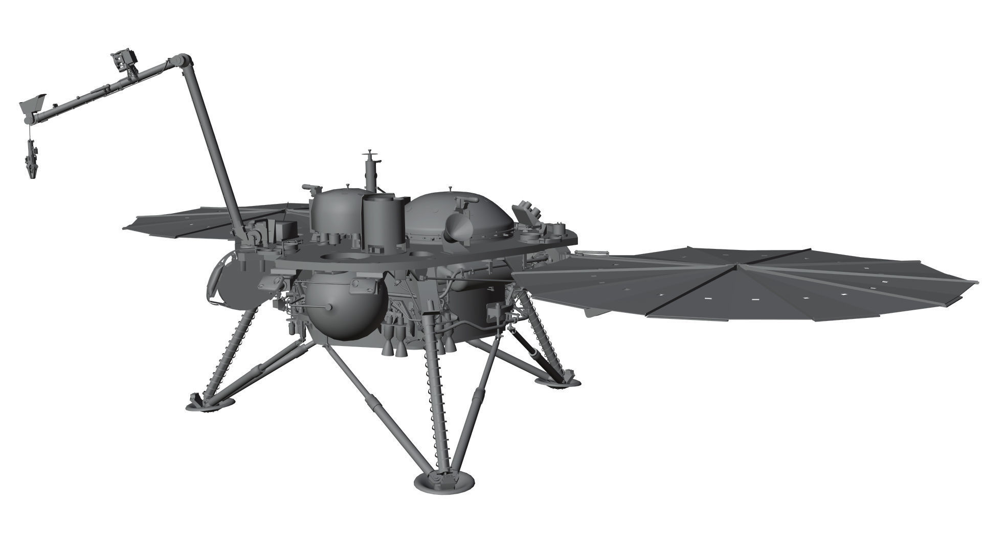 Insight lander Low-poly 3D model_15