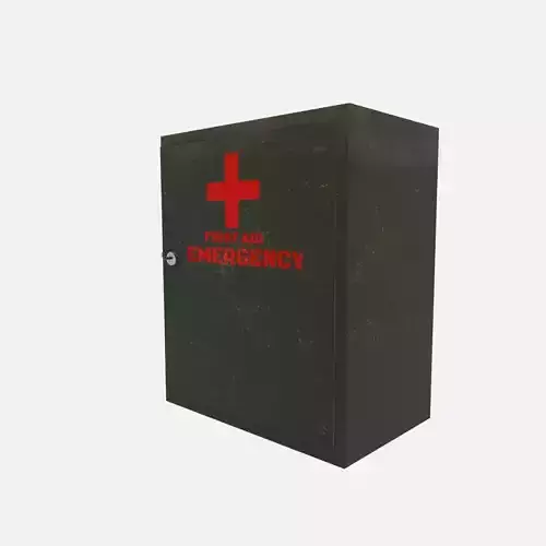 First aid cabinet  Low-poly 3D model