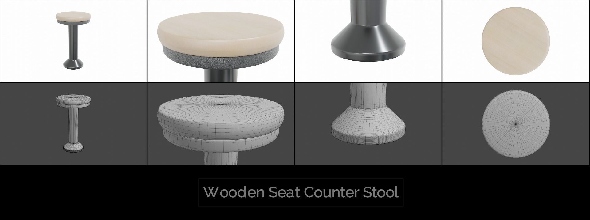 Stool Collection bar leather with studding _21