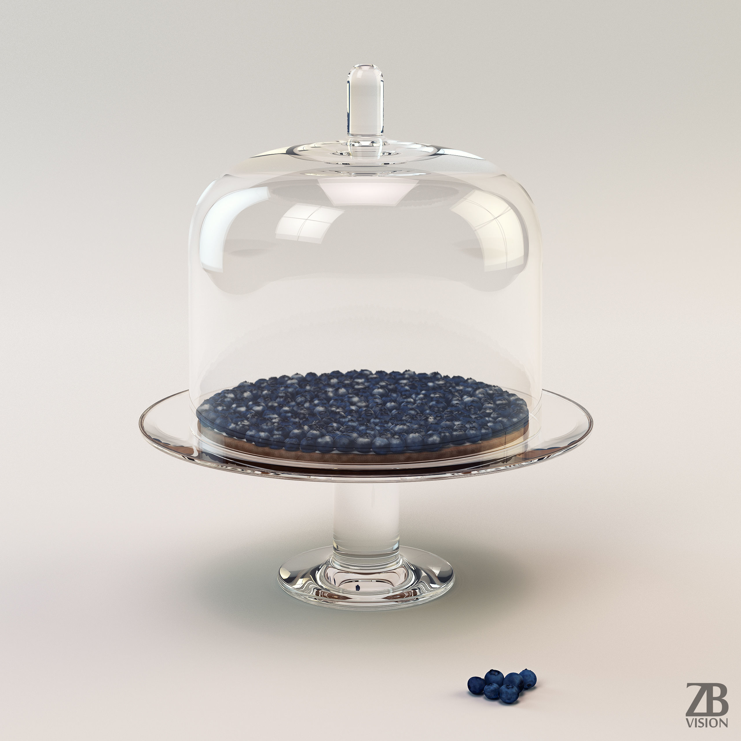 Blueberries 3D model_2