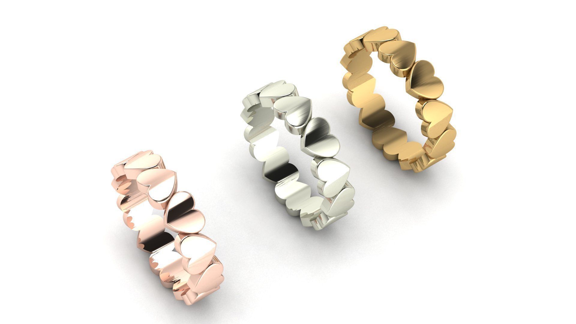 Heart Ring 3D print model_3