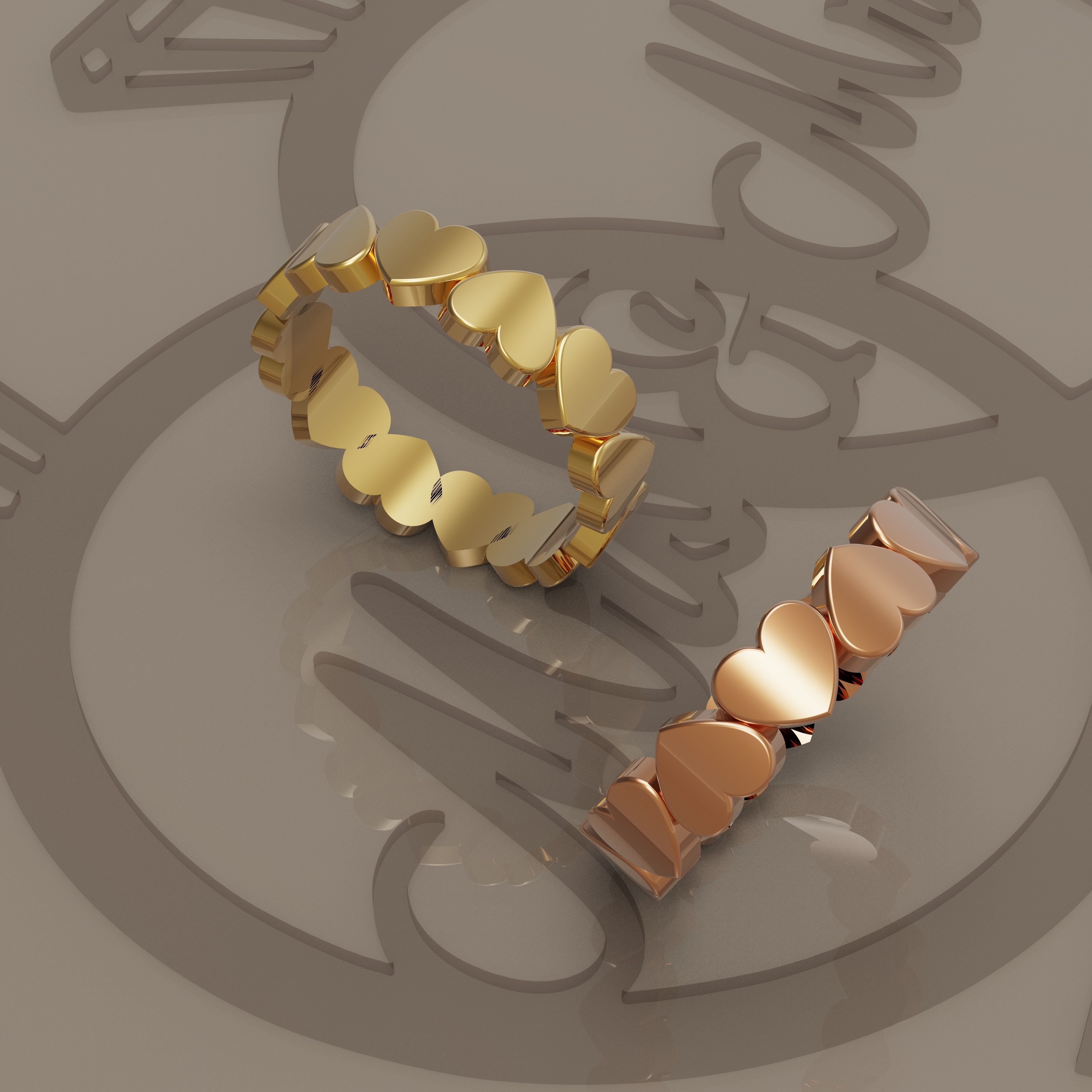 Heart Ring 3D print model_1