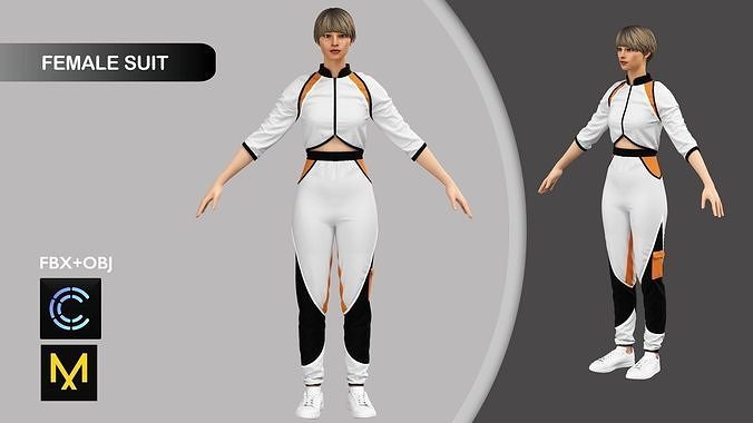 Female Sport Suit Marvelous Designer 3D model