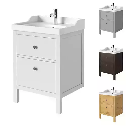 HEMNES RATTVIKEN Sink cabinet with 2 drawers 3D model
