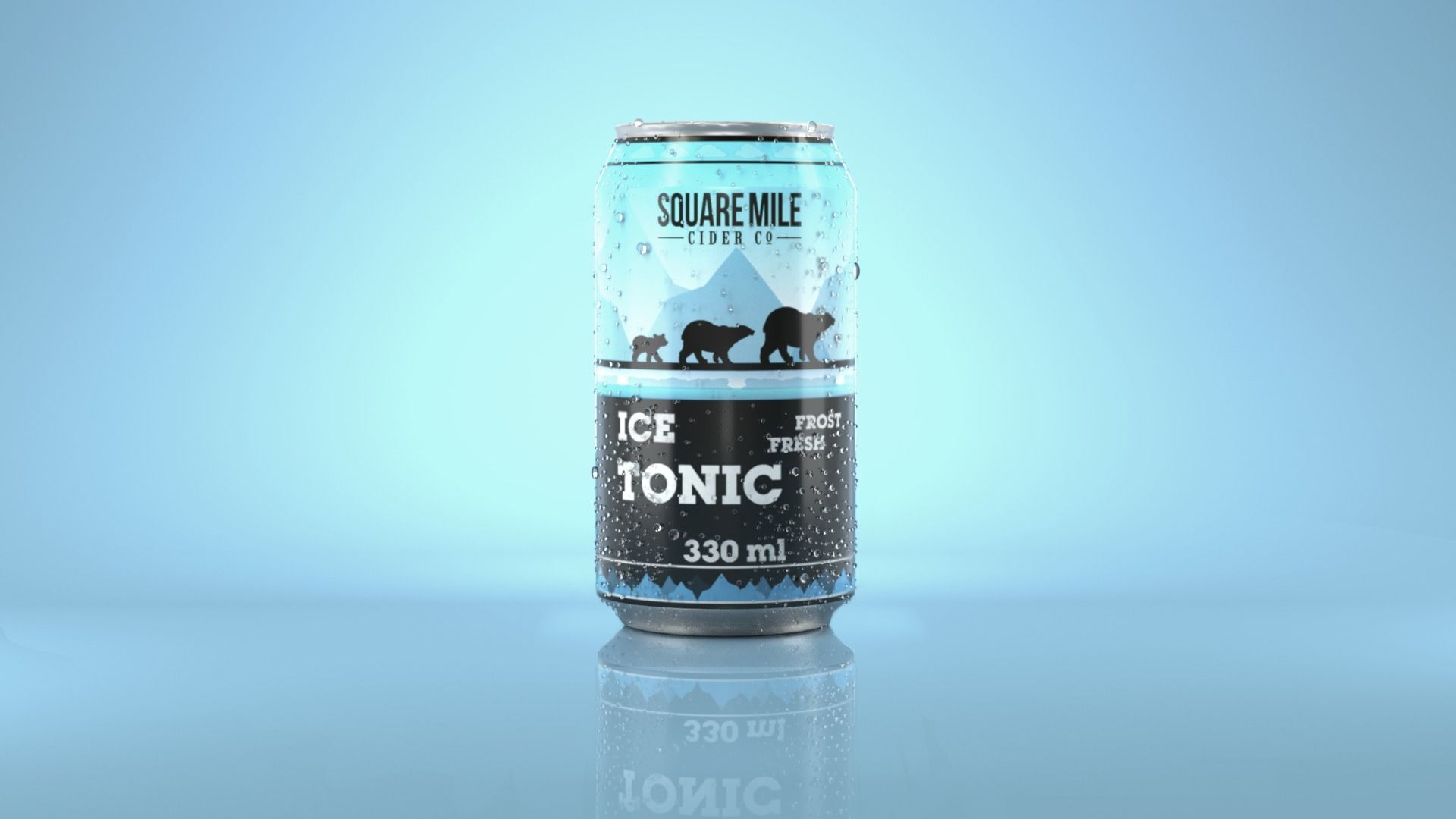 Mock-up of an advertising poster of a jar in Houdin 3D model_1