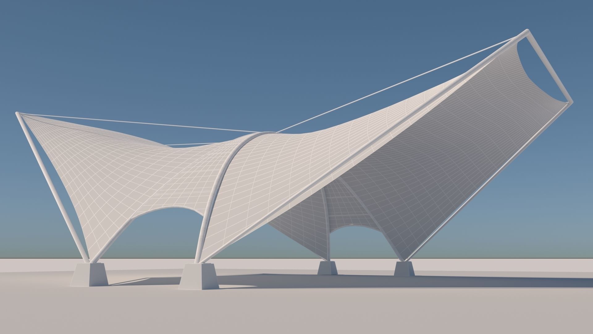 Tensile Fabric Structure -2 3D model_7