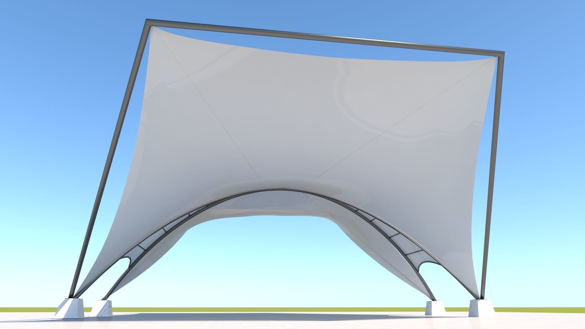 Tensile Fabric Structure -2 3D model_5