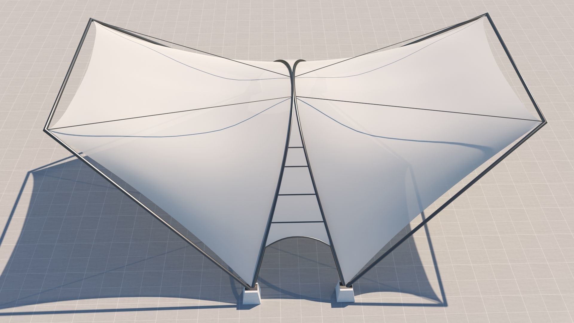 Tensile Fabric Structure -2 3D model_4
