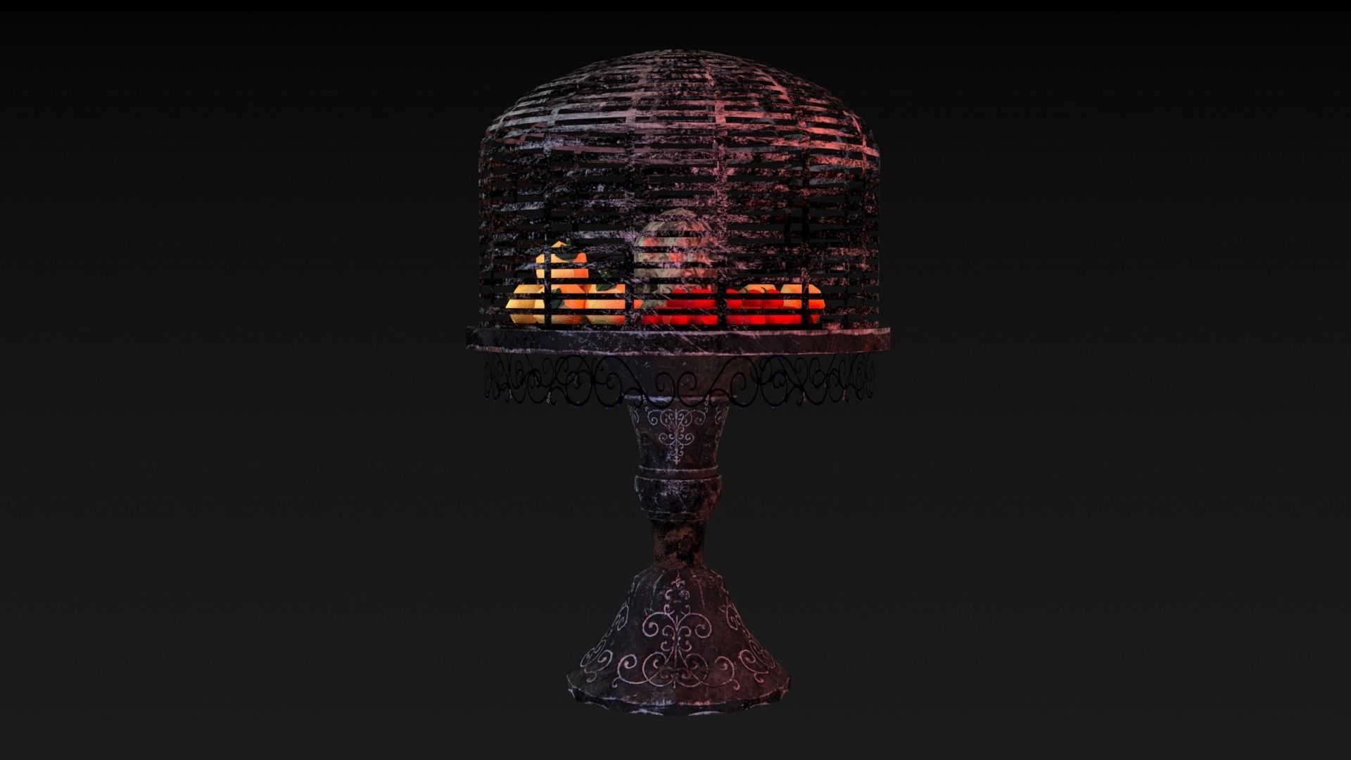 Skull Table  Low-poly 3D model_8