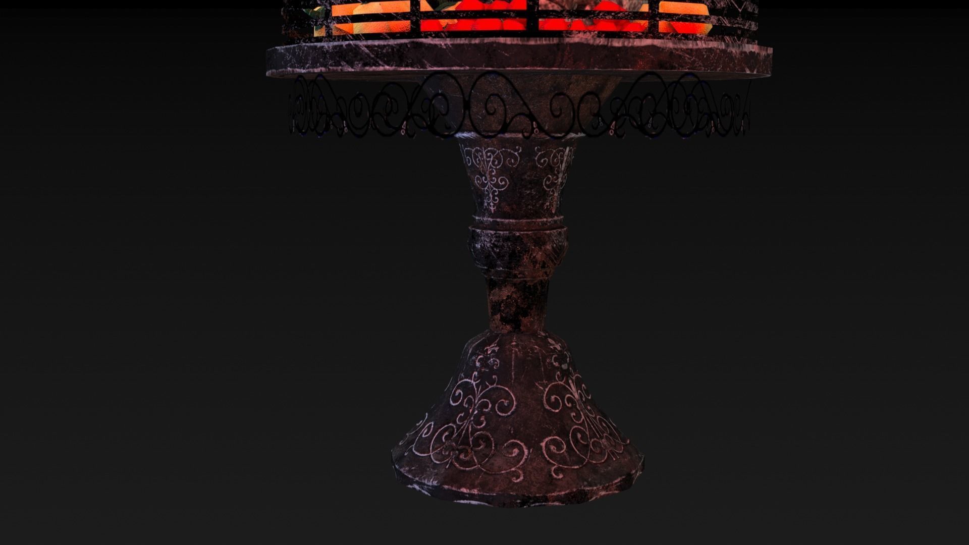Skull Table  Low-poly 3D model_3