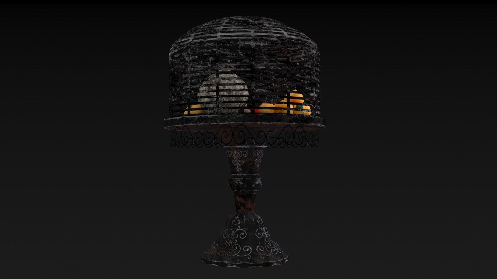 Skull Table  Low-poly 3D model_10