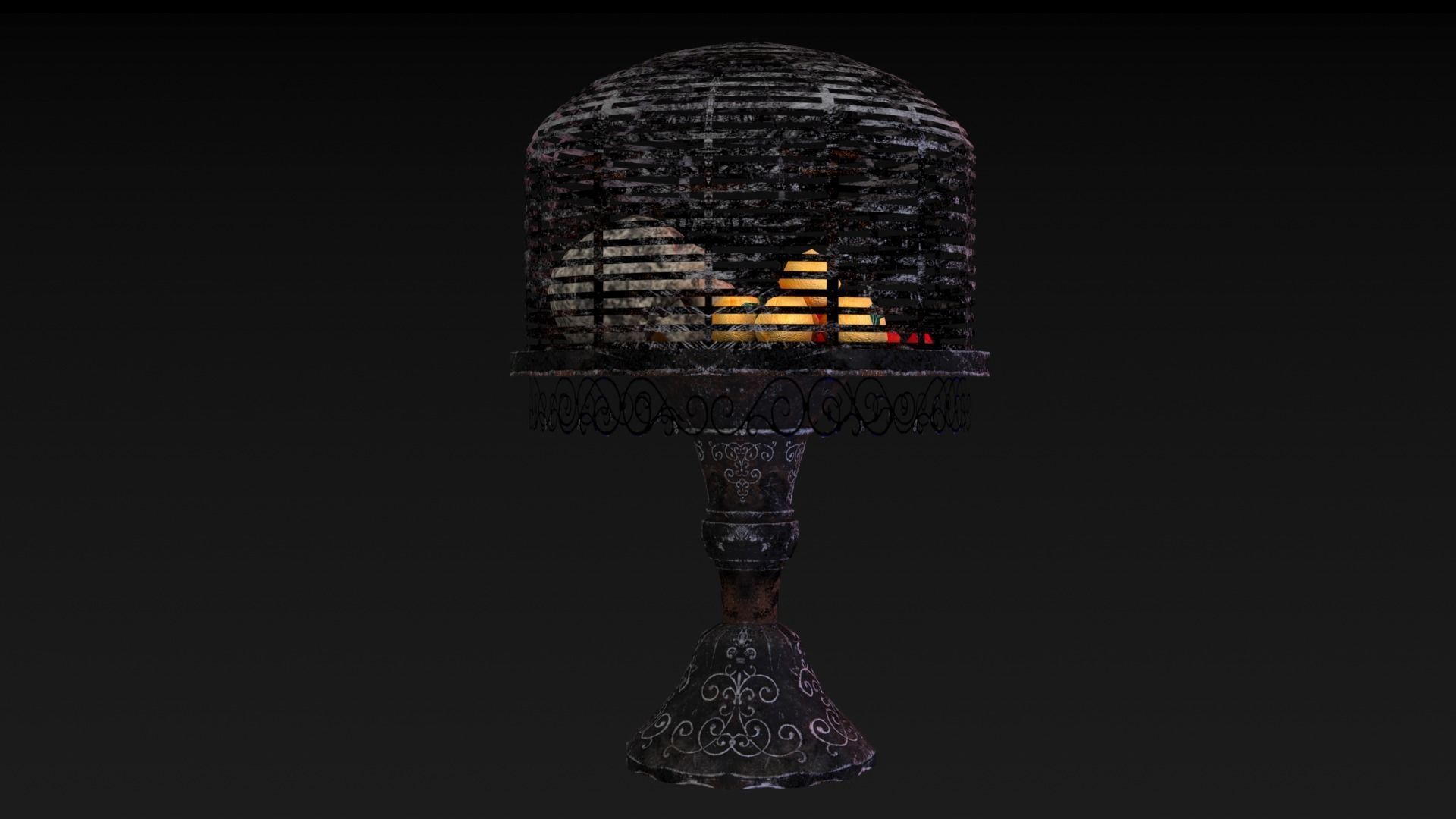 Skull Table  Low-poly 3D model_9