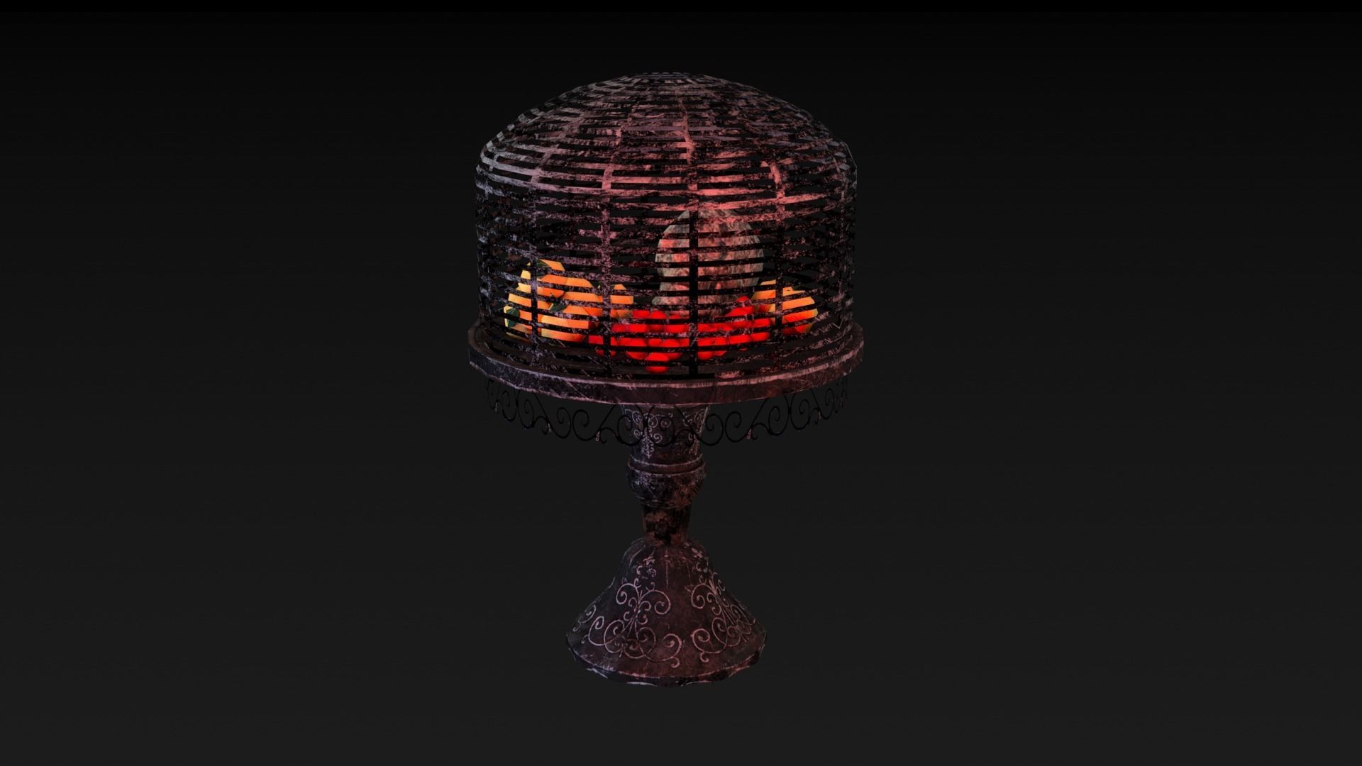 Skull Table  Low-poly 3D model_2