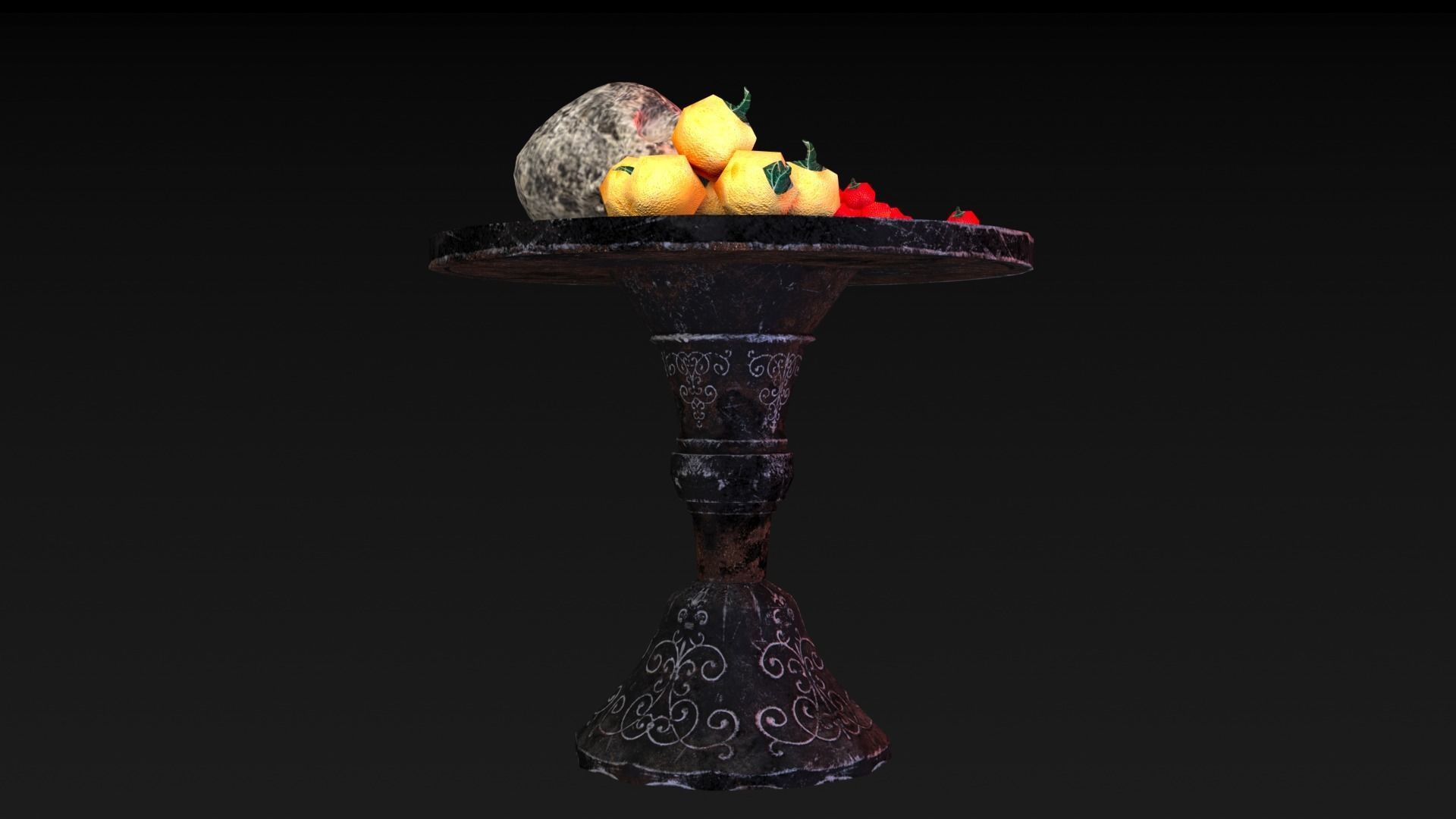 Skull Table  Low-poly 3D model_7
