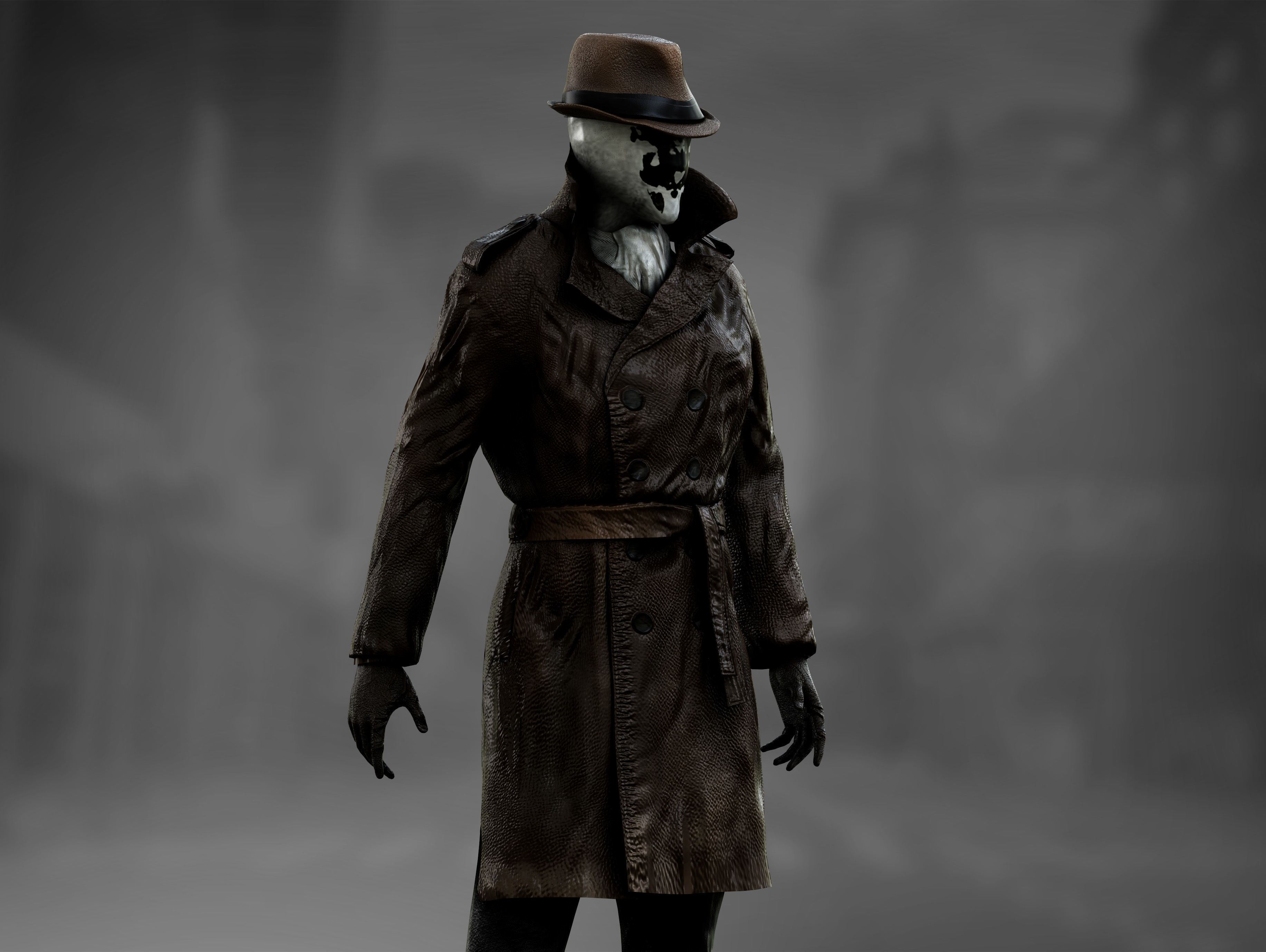 Rorschach  Low-poly 3D model_5