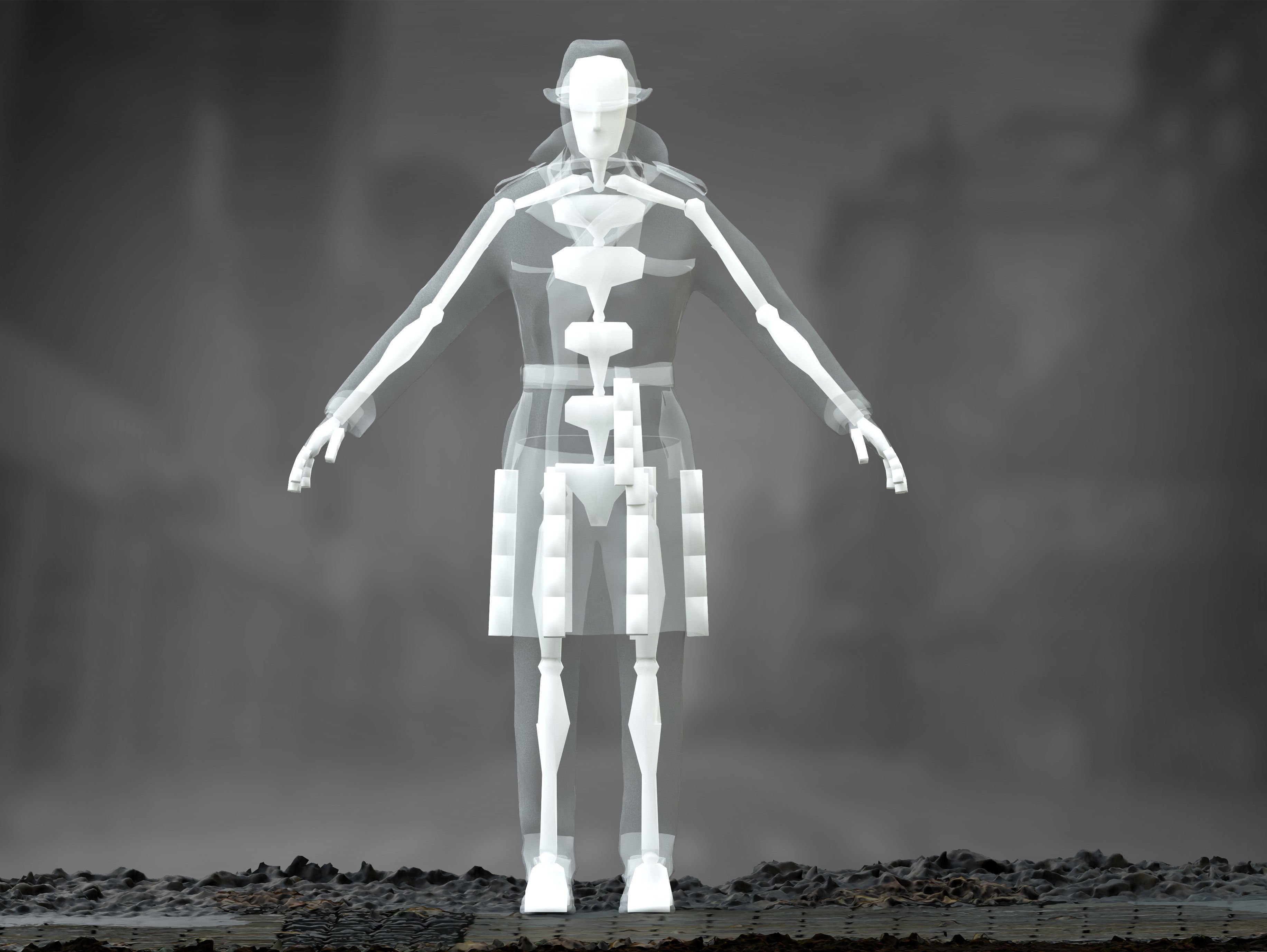 Rorschach  Low-poly 3D model_11