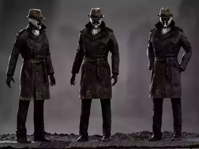 Rorschach  Low-poly 3D model