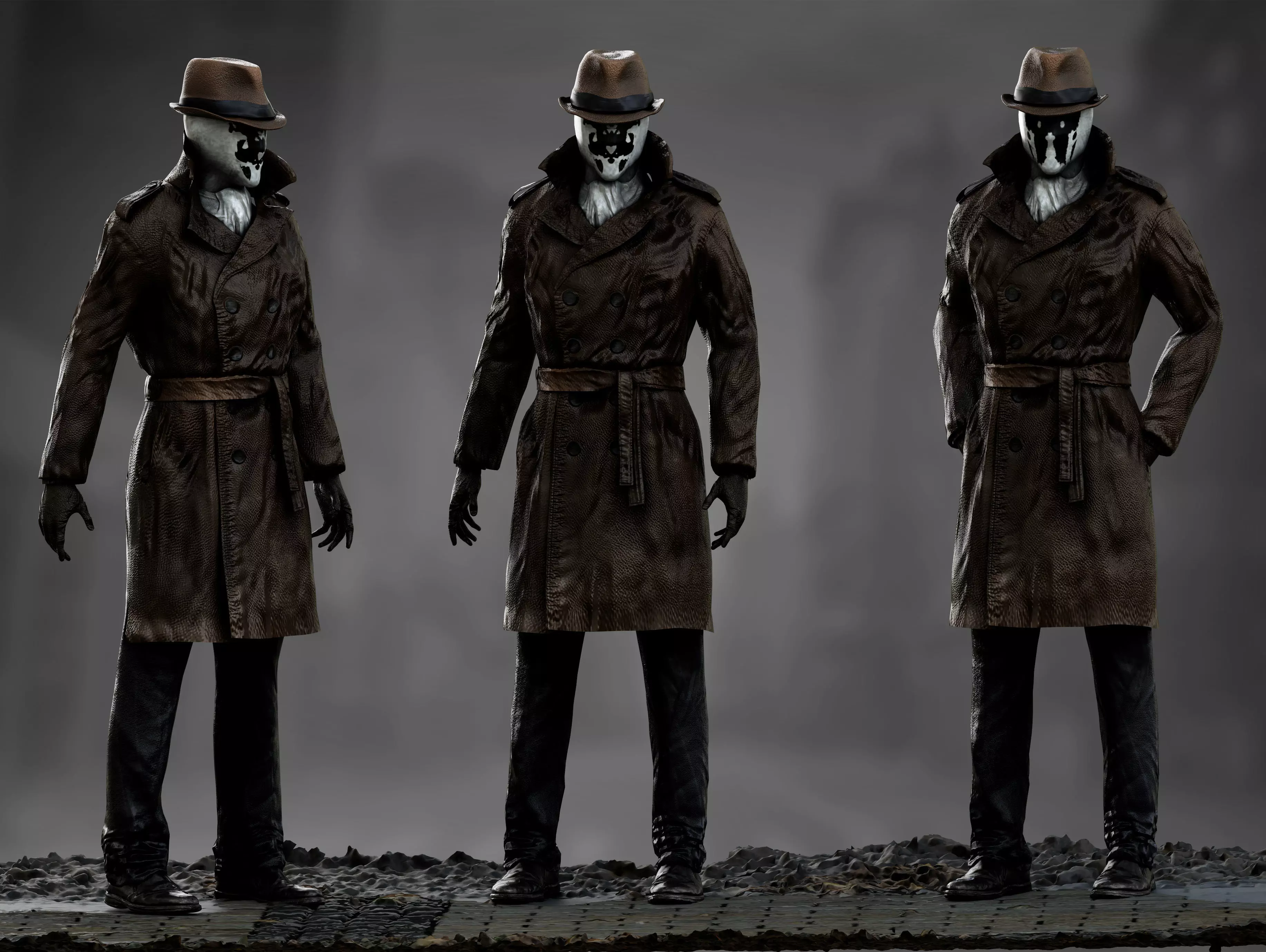 Rorschach  Low-poly 3D model_0