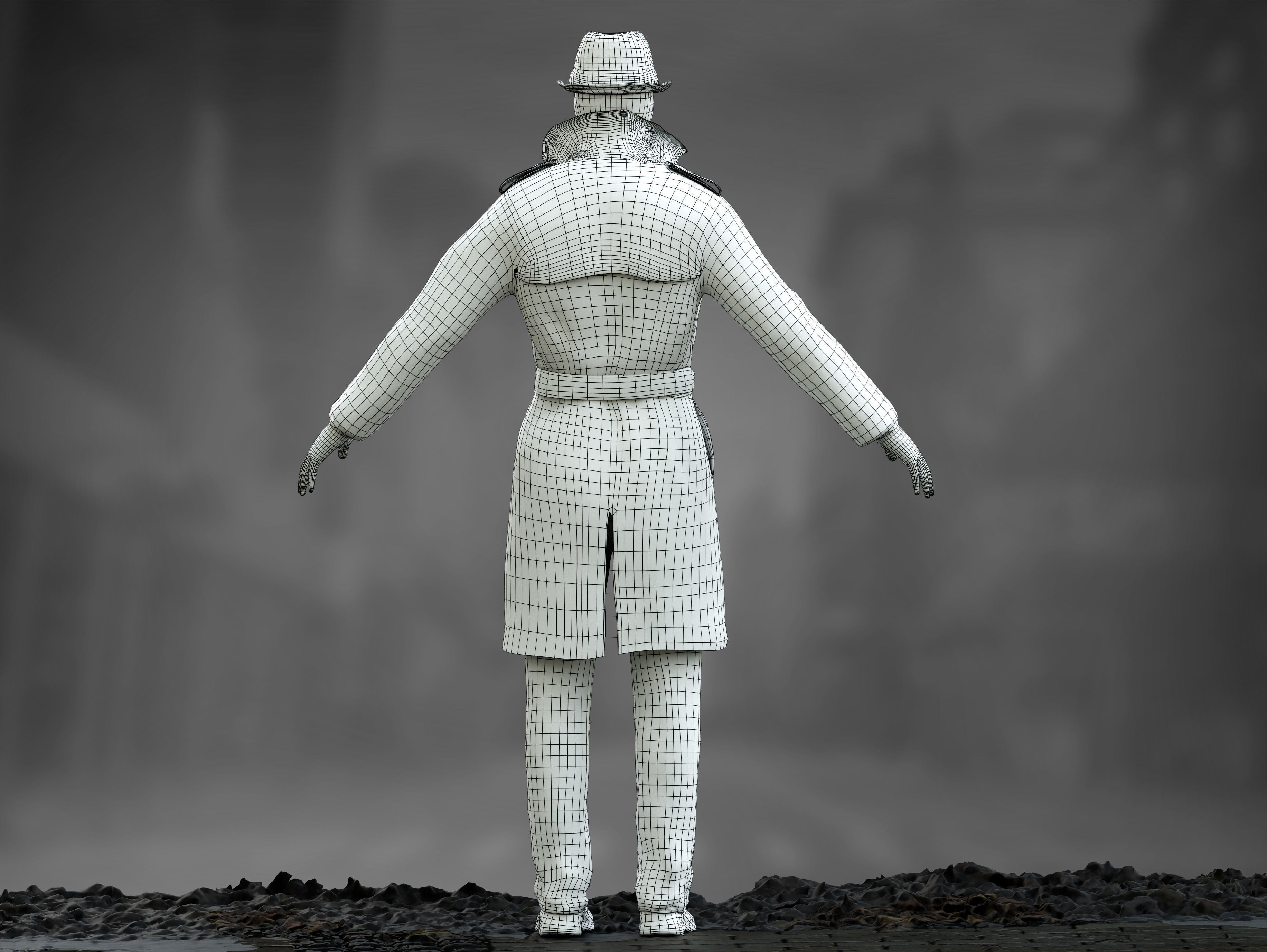 Rorschach  Low-poly 3D model_10