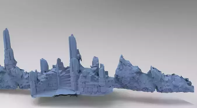 Castle Ruin Rocks 3D model