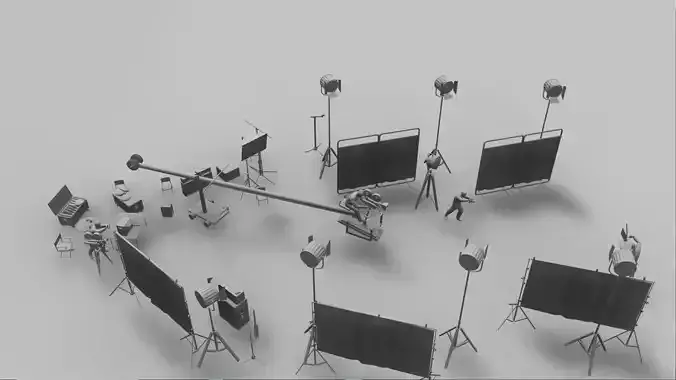 movie shooting spot 3d model