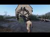 Watermill water wheel in grass Low-poly 3D model_1