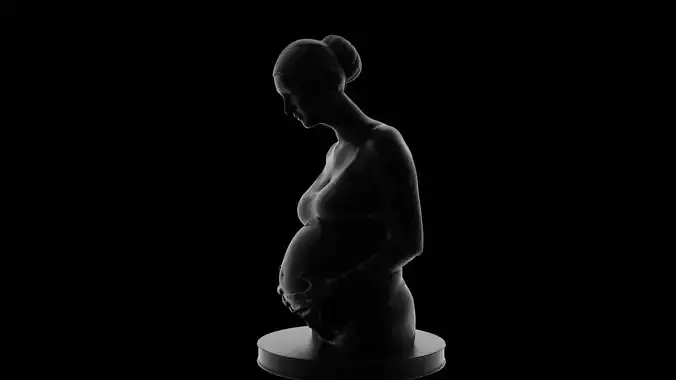 mother pregnant statue 3d model