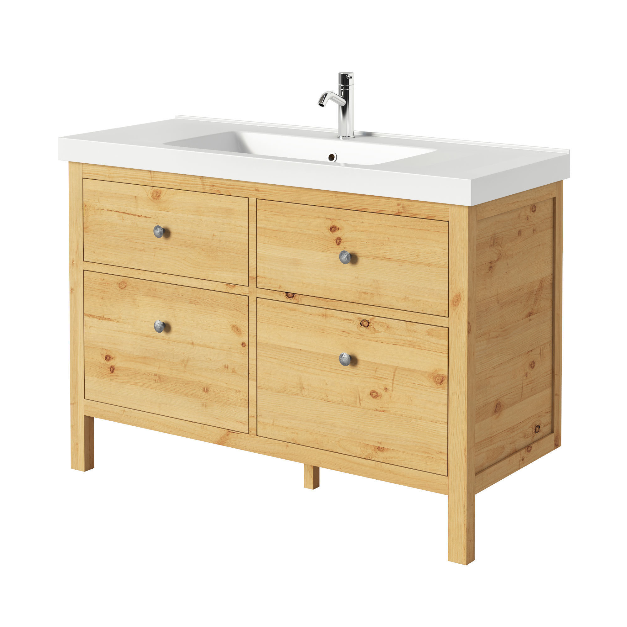 HEMNES ODENSVIK Sink cabinet with 4 drawers 3D model_4