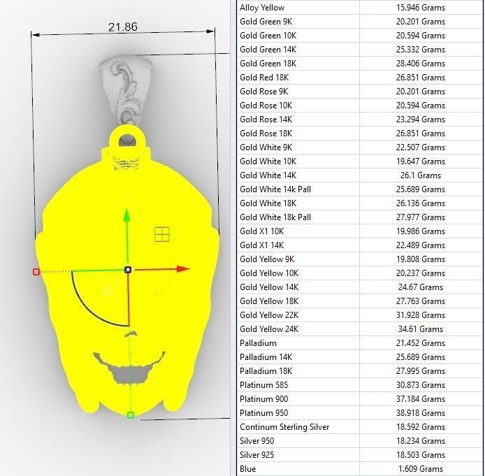 skull spartan pendant  3D print model_8