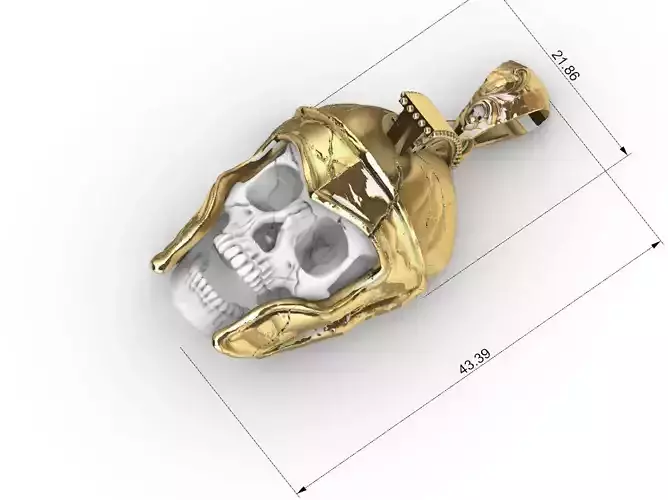 skull spartan pendant 