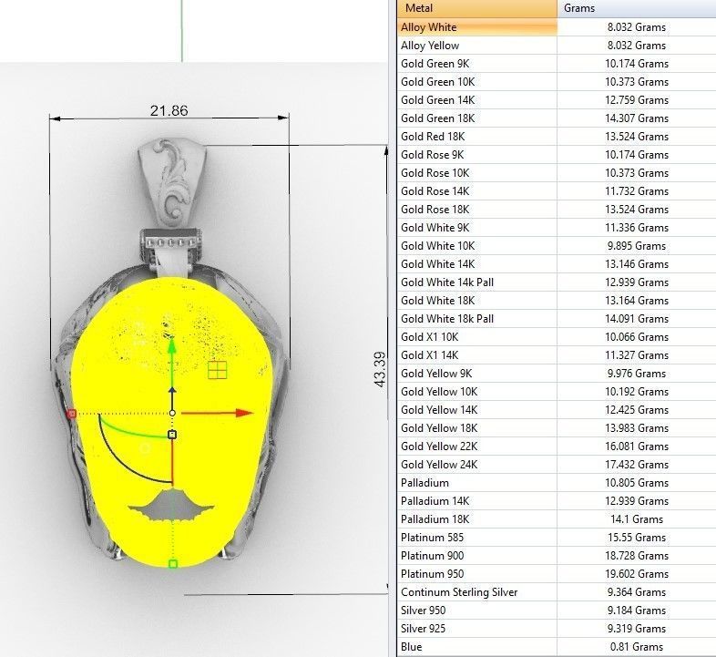 skull spartan pendant  3D print model_7