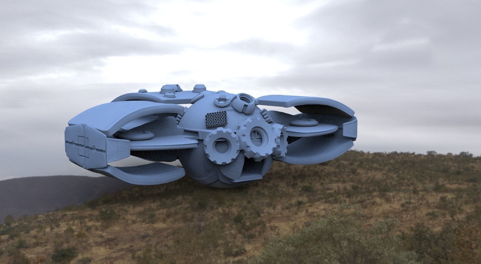 Alien Sci fi ship 3d model 3D model_1