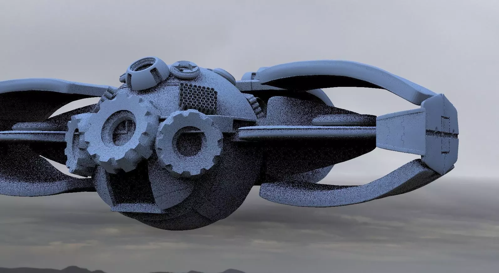 Alien Sci fi ship 3d model 3D model_0