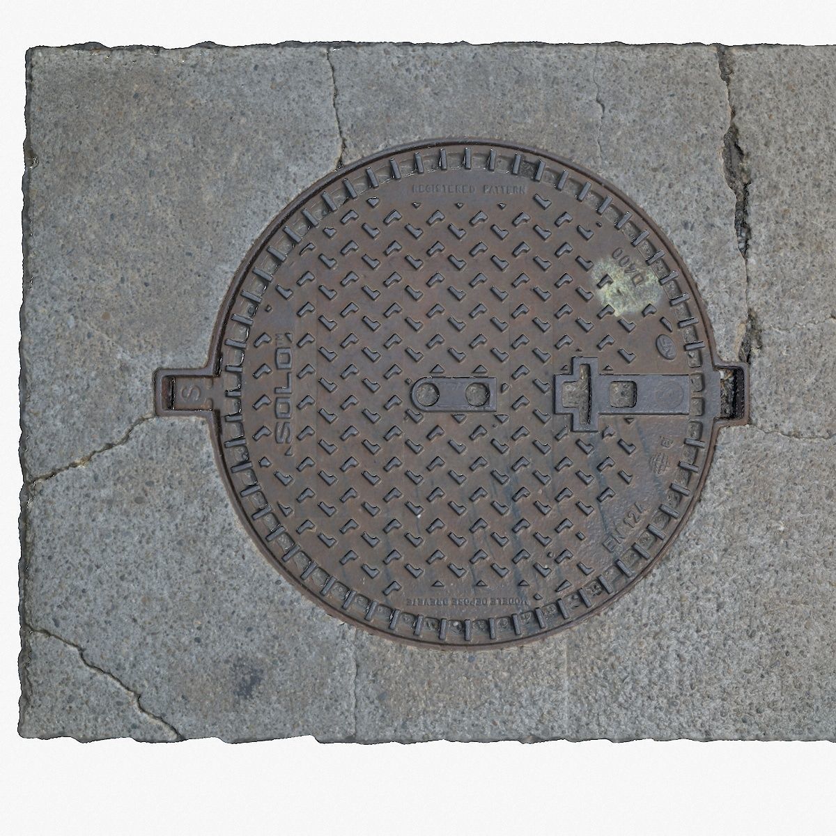 Cover manhole high-poly 3D model_7