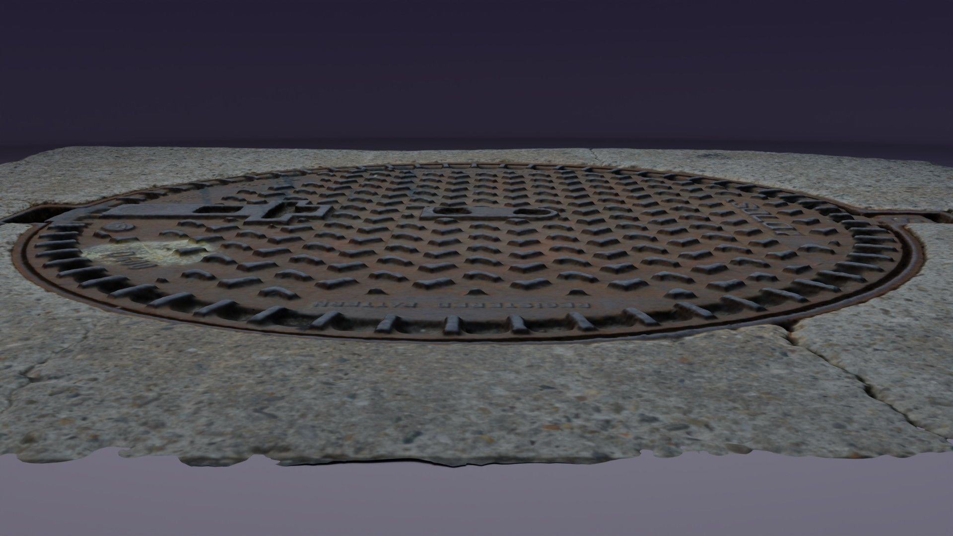Cover manhole high-poly 3D model_4