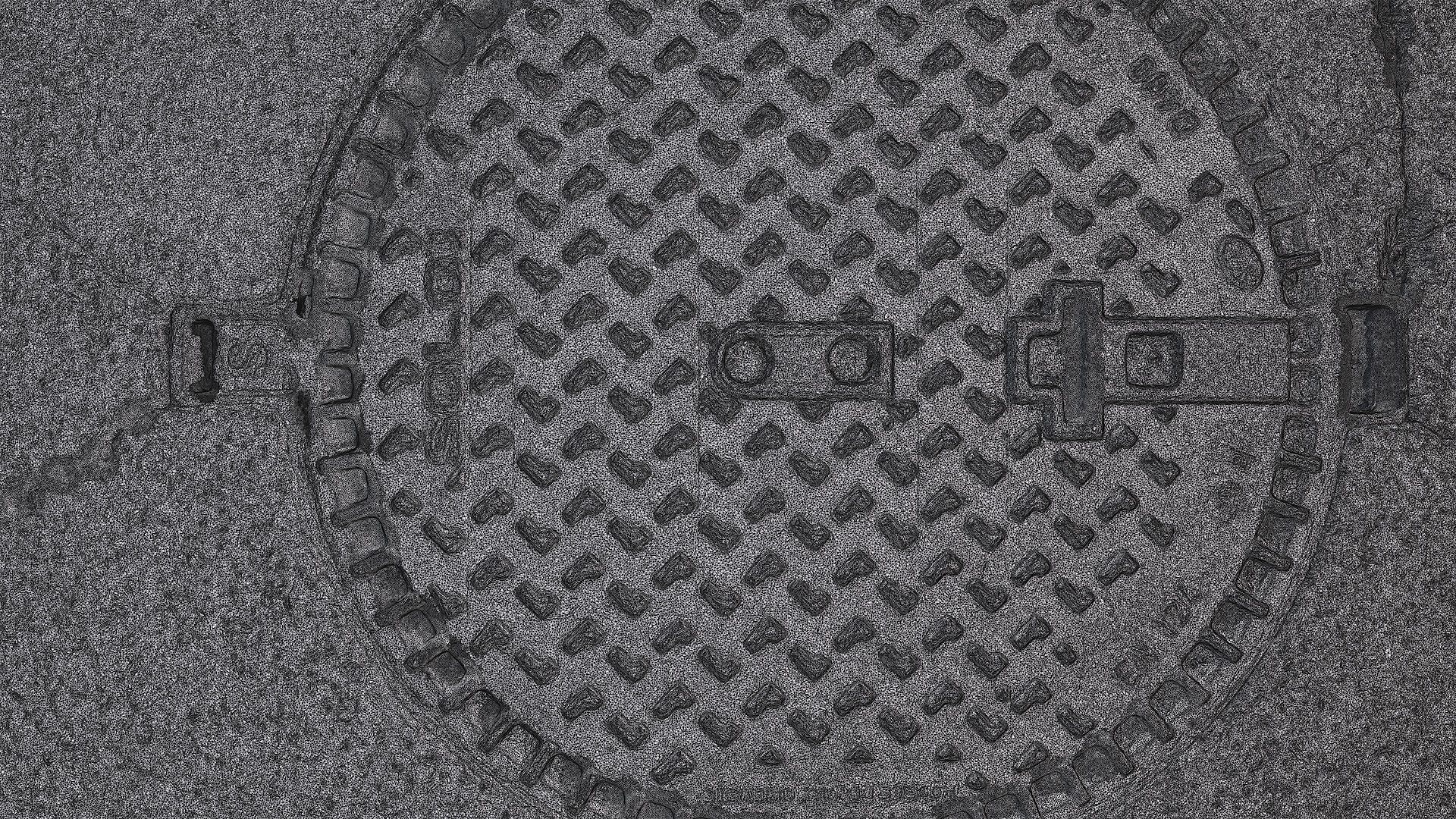 Cover manhole high-poly 3D model_8