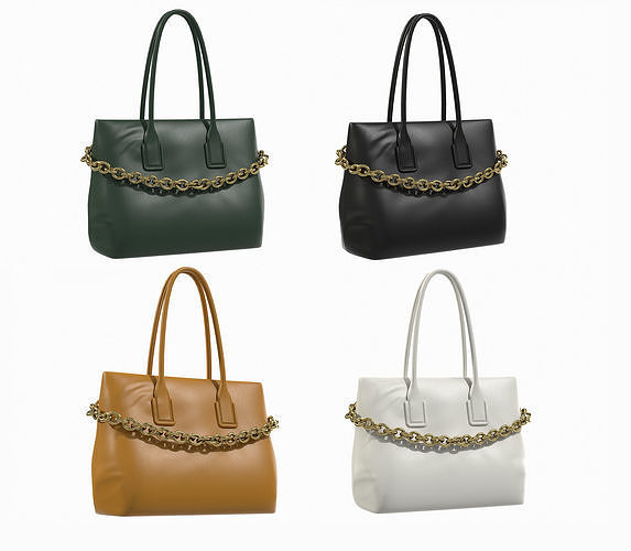 Bottega Veneta Chain Tote Bags 3D Model Collection