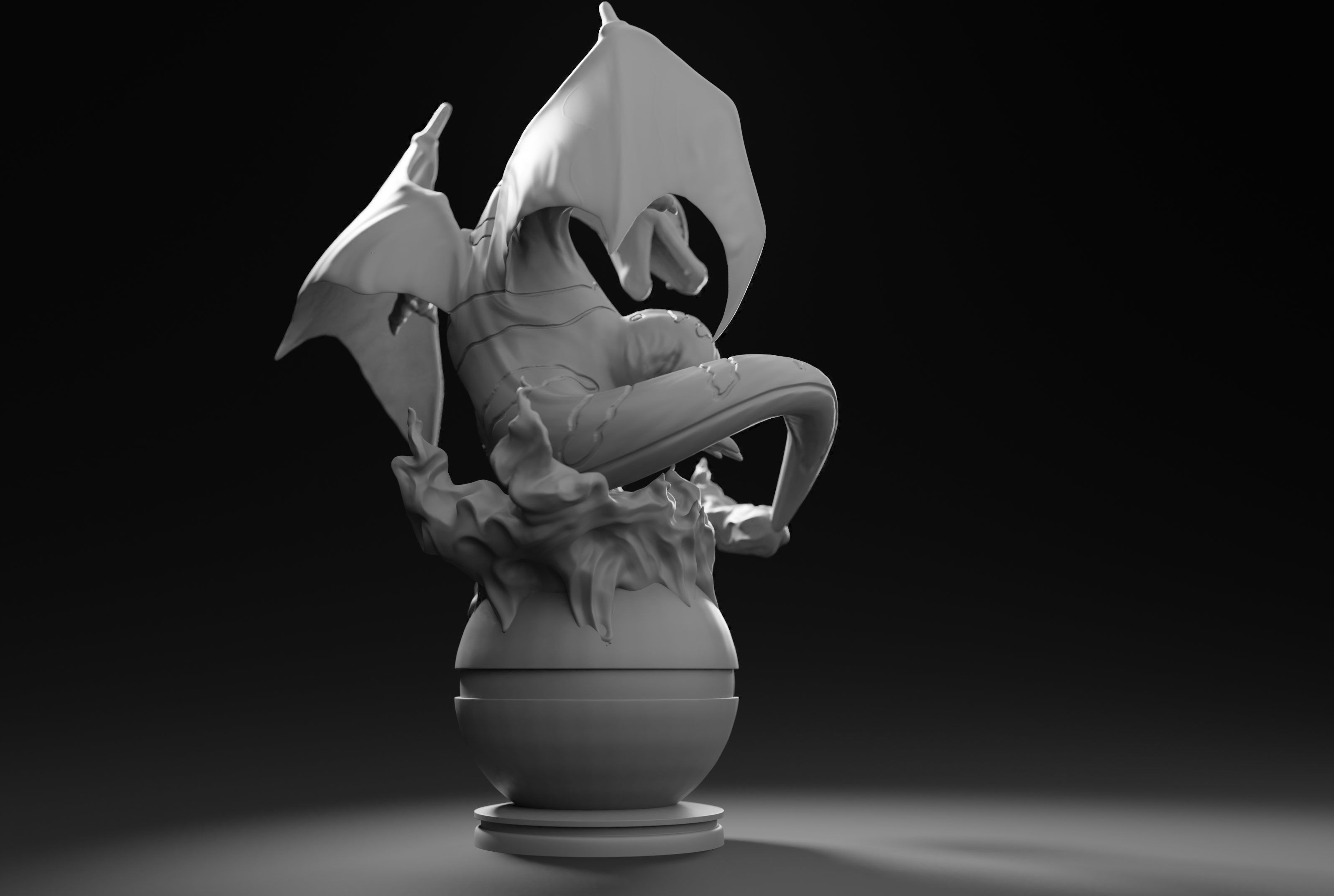 CHARIZARD CLONE - FLAMING POKEMON 3D print model_5