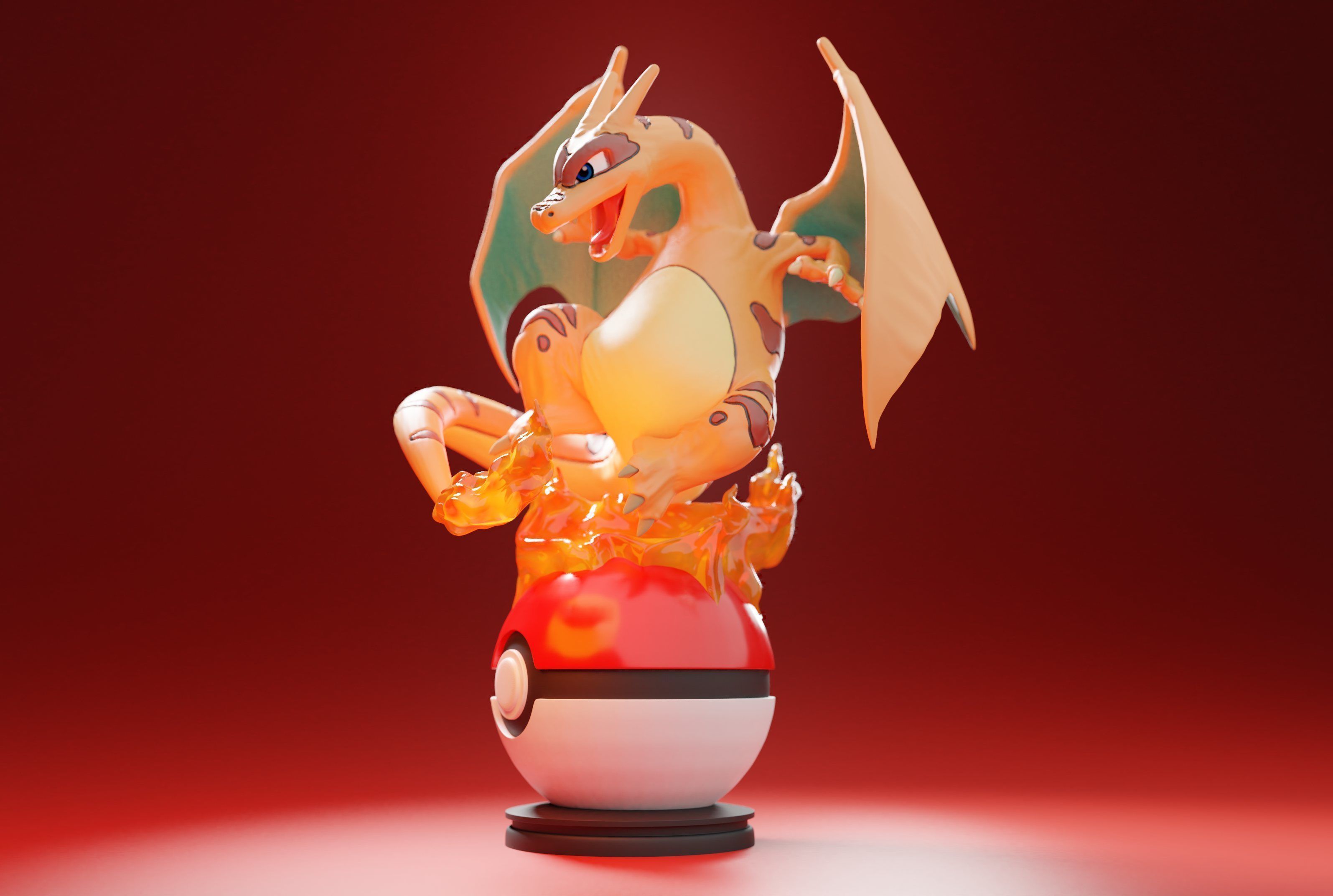 CHARIZARD CLONE - FLAMING POKEMON 3D print model_8