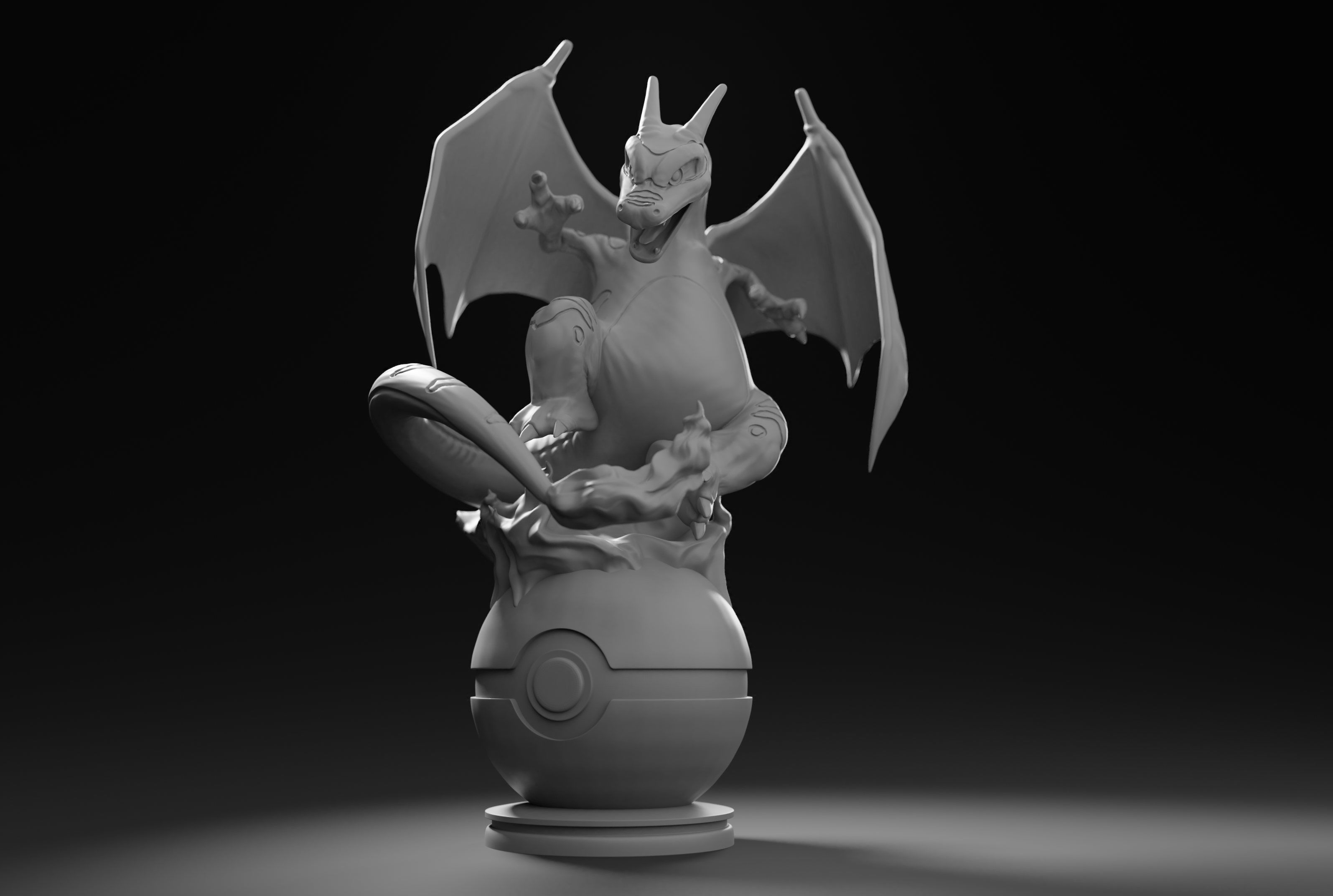 CHARIZARD CLONE - FLAMING POKEMON 3D print model_1