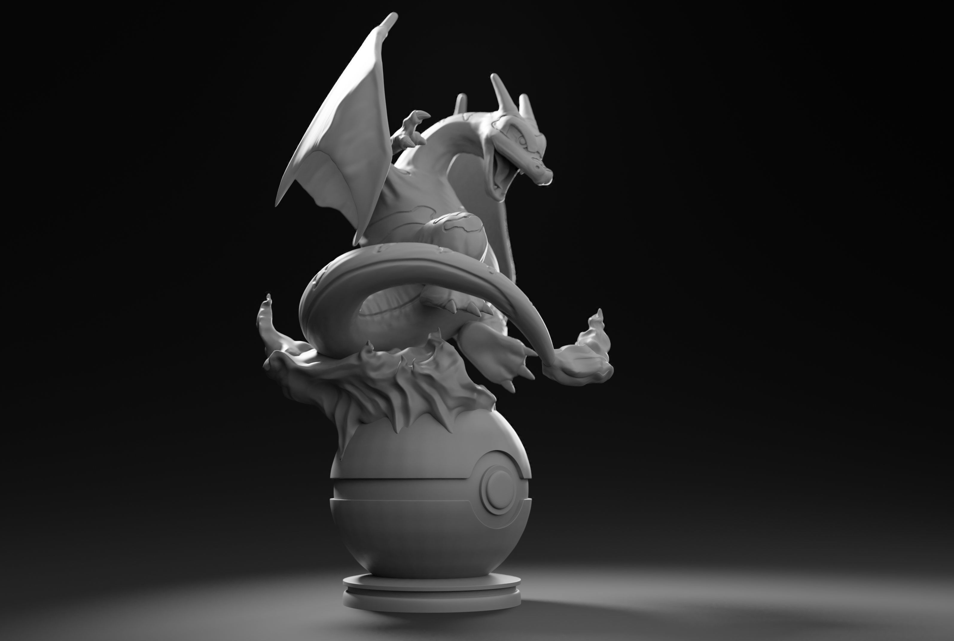 CHARIZARD CLONE - FLAMING POKEMON 3D print model_6