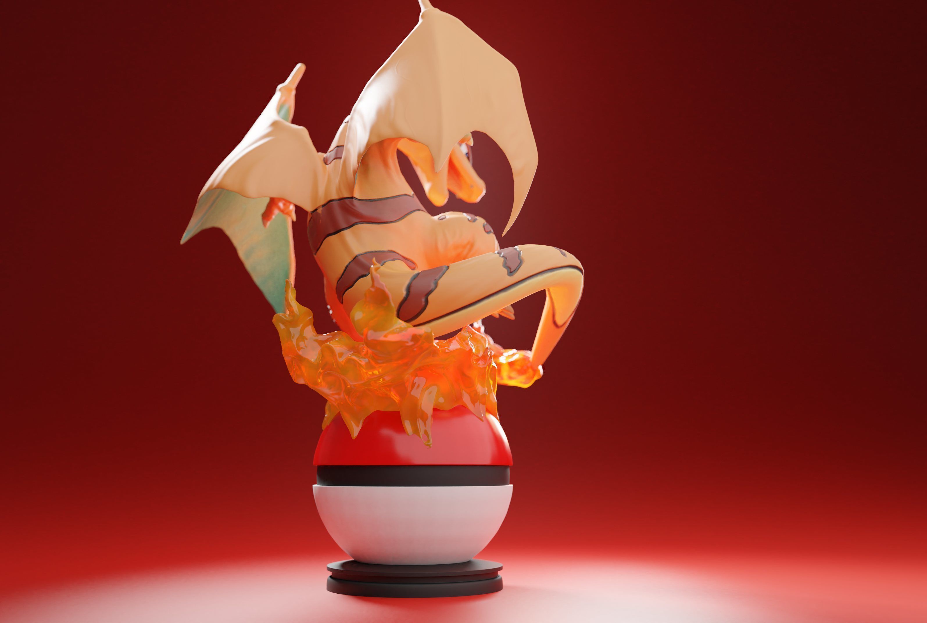 CHARIZARD CLONE - FLAMING POKEMON 3D print model_10