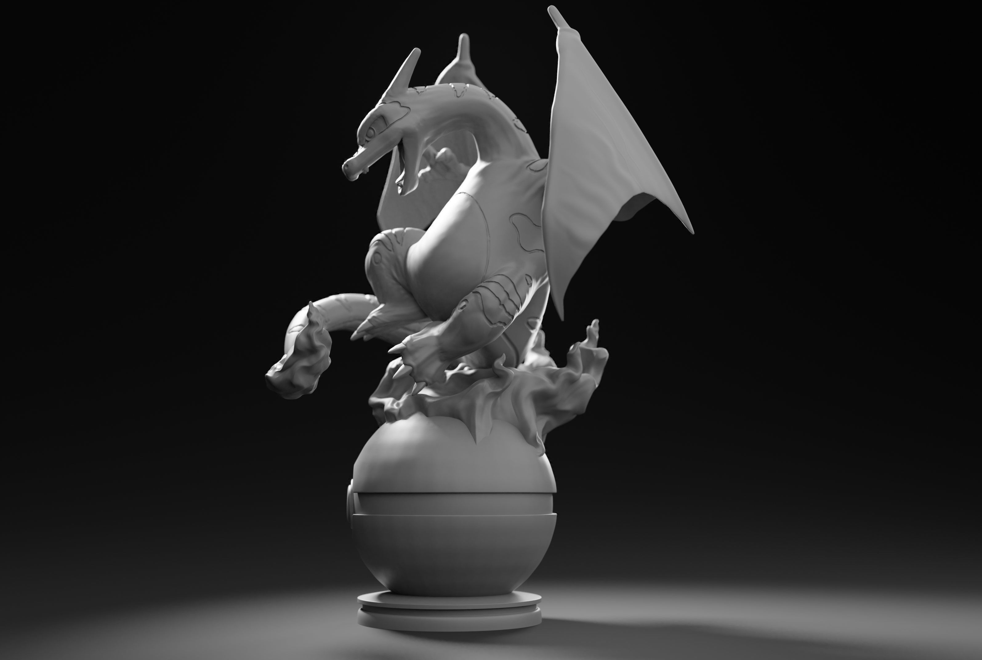 CHARIZARD CLONE - FLAMING POKEMON 3D print model_4
